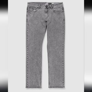 VOLCOM Men's vorta Slim Straight Fit True Vintage Black Jeans 34x31 Nwot